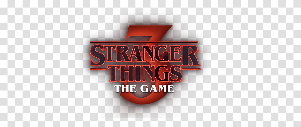 The Game Stranger Things Logo, Text, Light, Advertisement, Alphabet Transparent Png