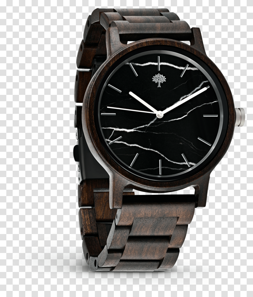 The Gaston Wood Watch Black Marble 44mmClass Lazyload Analog Watch, Wristwatch, Clock Tower, Architecture, Building Transparent Png