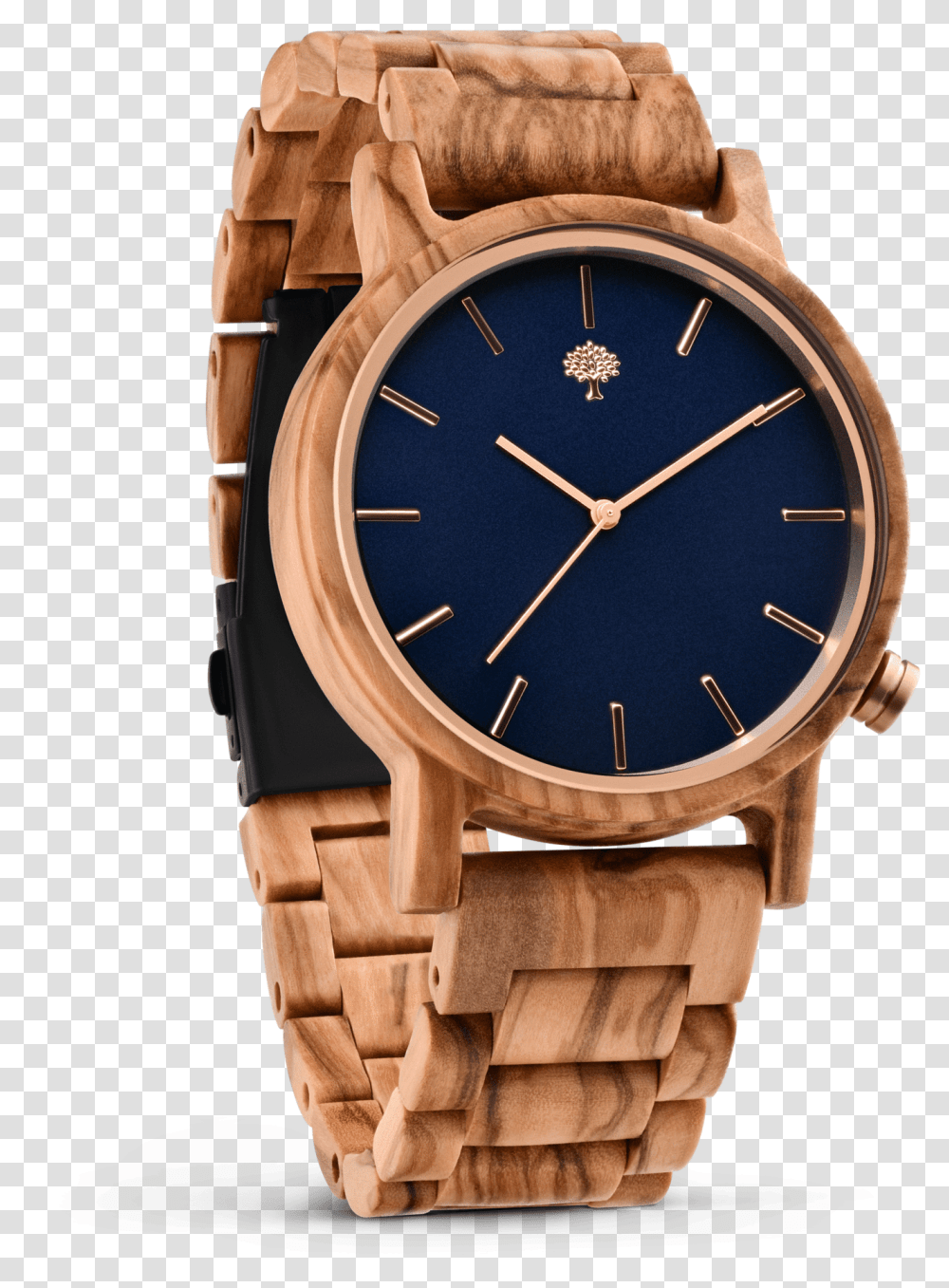 The Gaston Wood Watch Olive Wood Wooden Band Analog Watch, Wristwatch, Clock Tower, Architecture, Building Transparent Png
