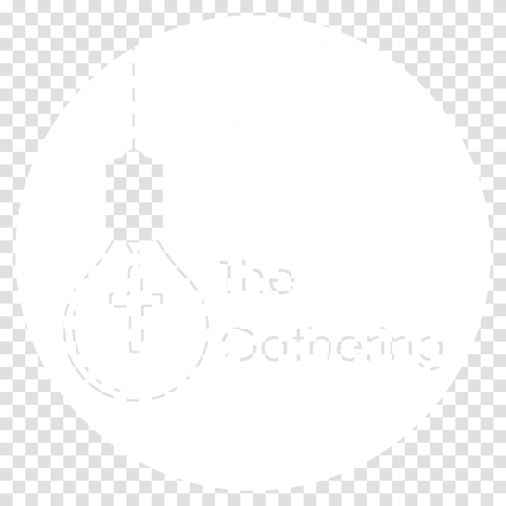 The Gathering Logo In White Circle Cutout Johns Hopkins Logo White, Label, Bottle, Cosmetics Transparent Png