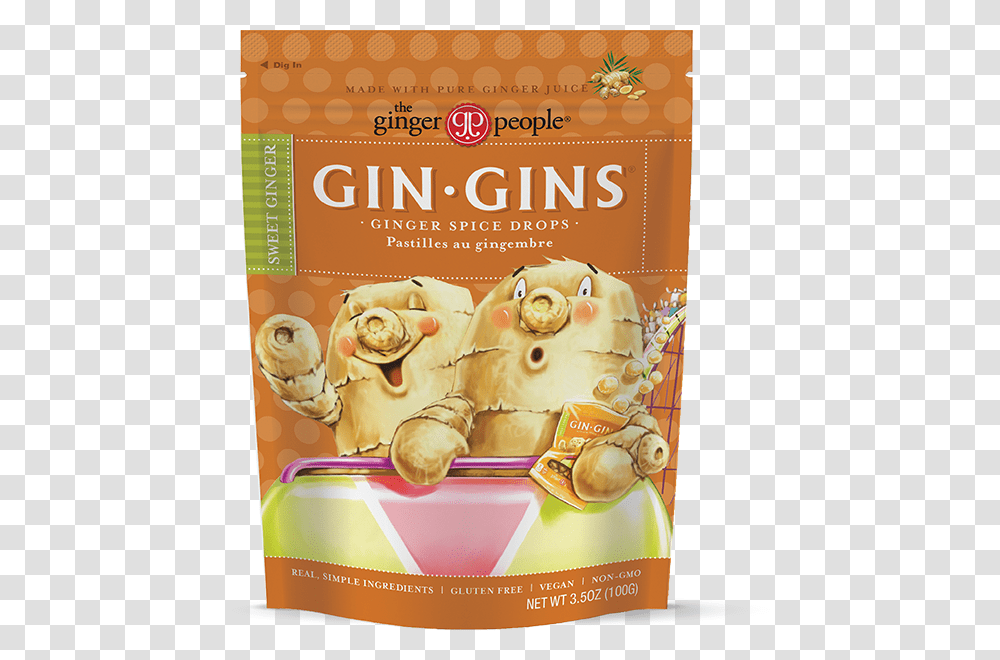 The Ginger People Gin Gins Ginger Spice Drops Packaging And Labeling, Plant, Food, Nut, Vegetable Transparent Png