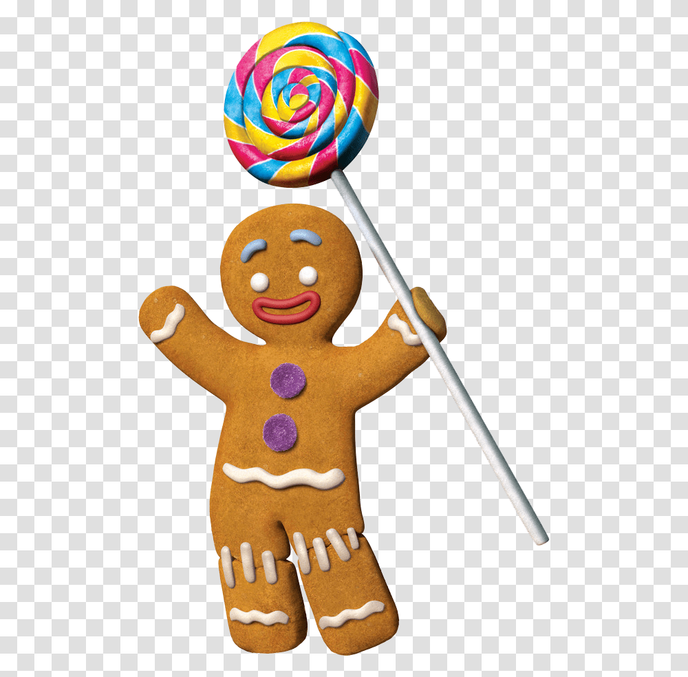 The Gingerbread Man Donkey Shrek The Musical Gingerbread Man From Shrek, Food, Cookie, Biscuit, Lollipop Transparent Png