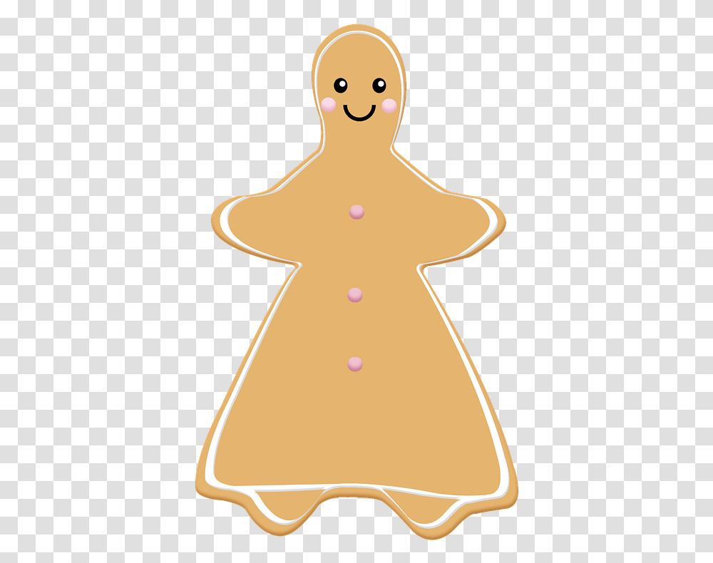 The Gingerbread Man Material Fondant Cookies Free Picture Illustration, Food, Biscuit, Snowman, Winter Transparent Png