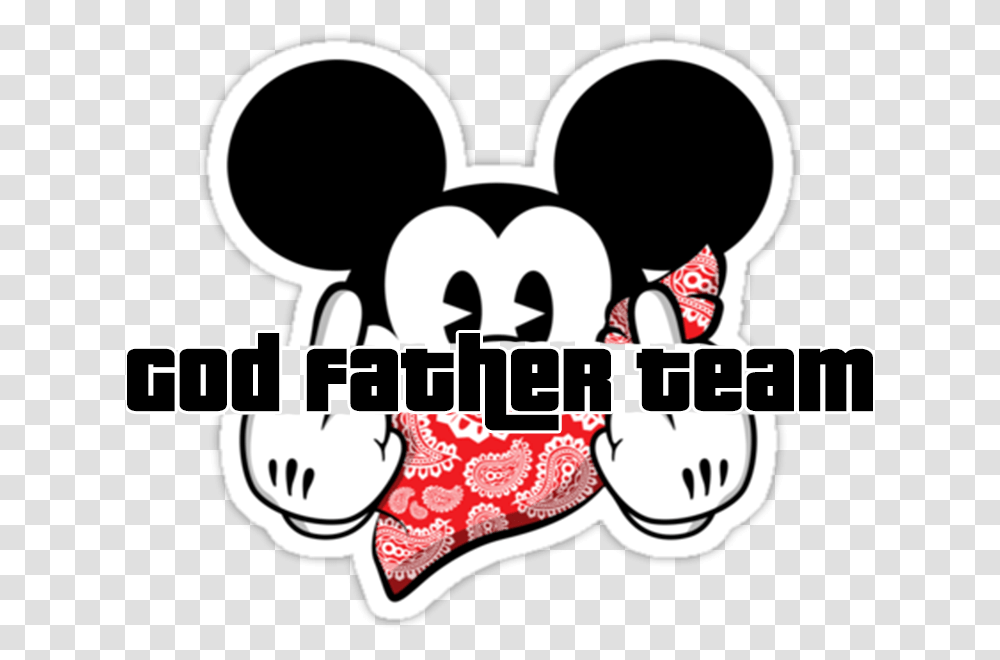The God Father Gang Mickey, Label, Stencil, Alphabet Transparent Png