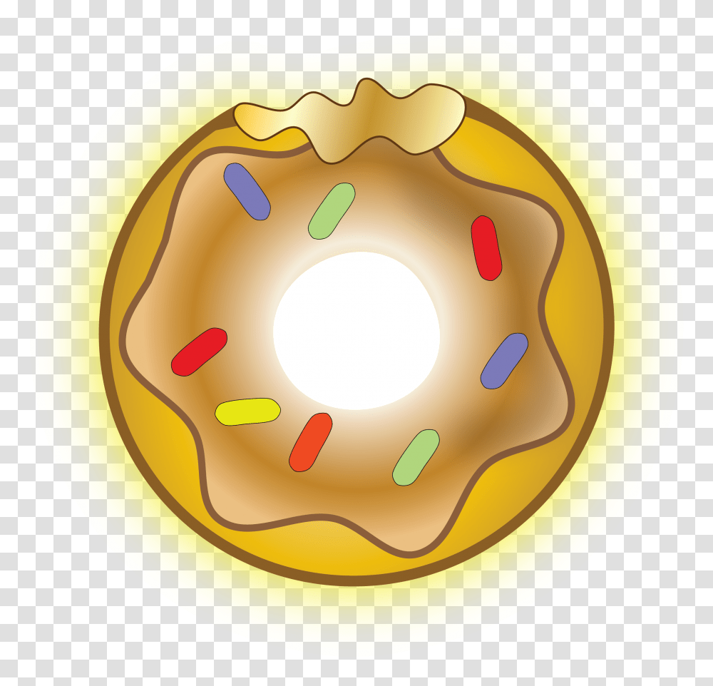 The Gold Donut Golden Donut Cartoon, Pastry, Dessert, Food, Sweets Transparent Png