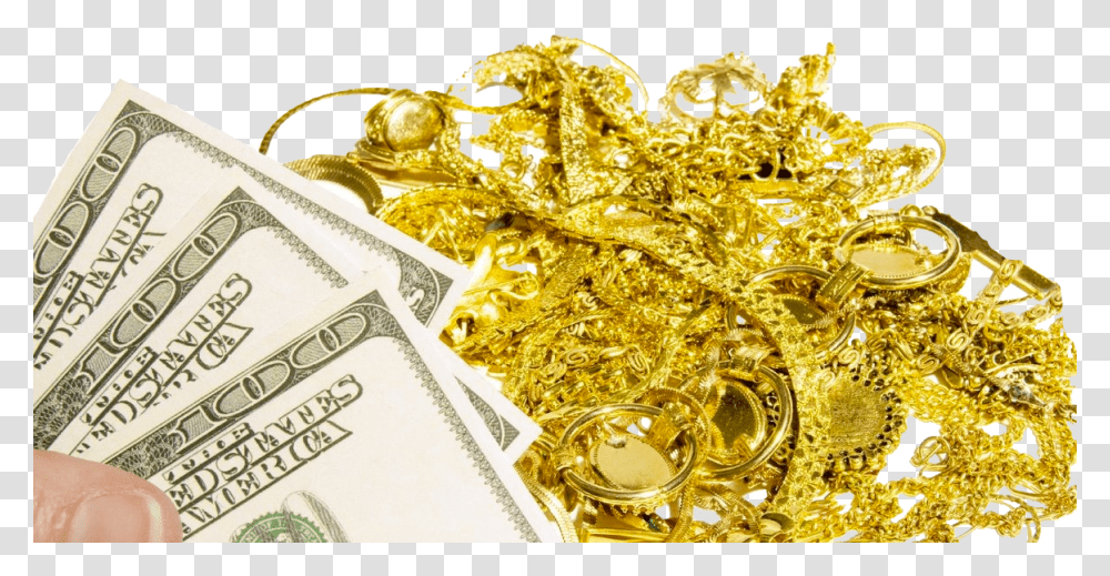 The Gold Rush Store Gold And Money, Person, Human, Dollar Transparent Png