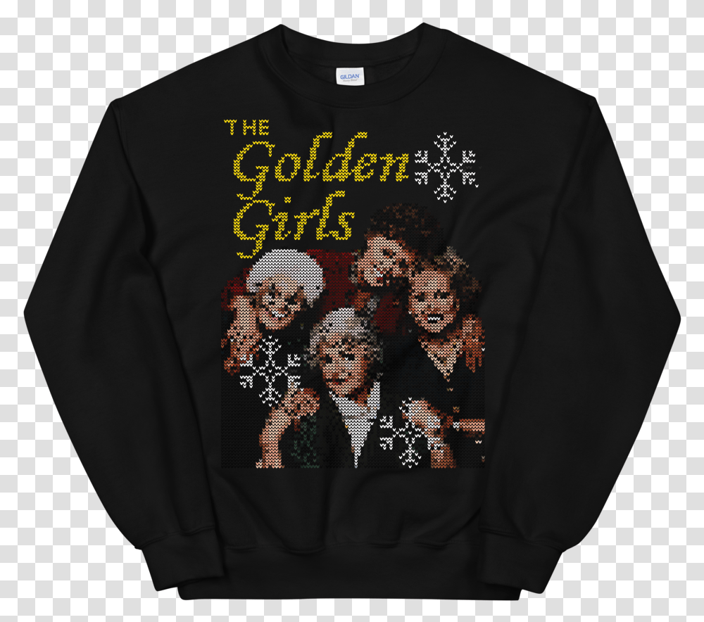 The Golden Girls Ugly Christmas Sweater Ratchet Nerdy Slim Black Girl Matter, Clothing, Apparel, Sleeve, Long Sleeve Transparent Png