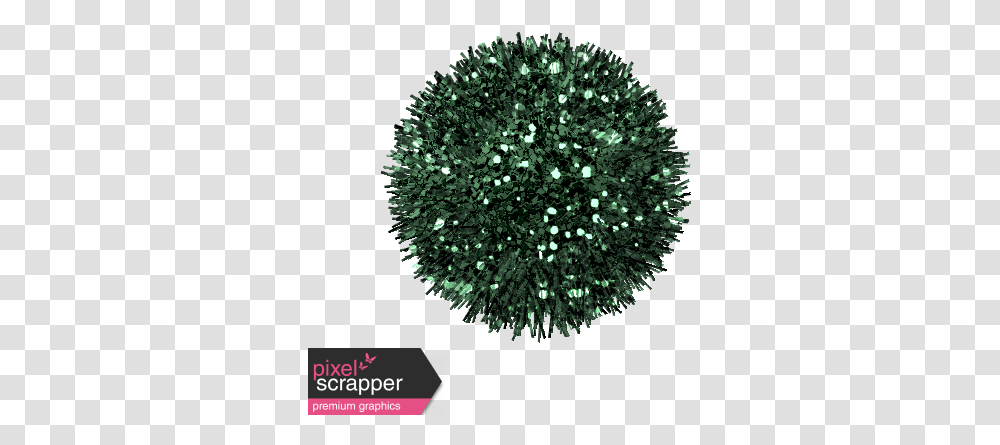 The Good Life December Elements Tinsel Button Green Christmas Tree, Sphere, Accessories, Accessory, Jewelry Transparent Png