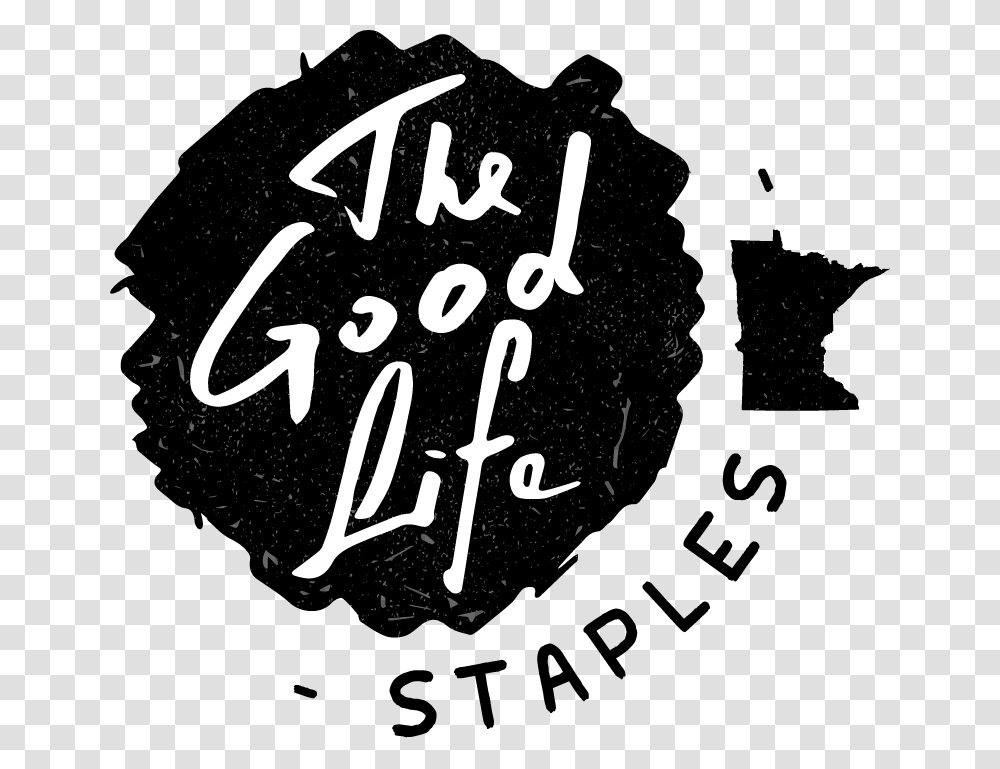The Good Life Logo Minnesota, Handwriting, Label, Calligraphy Transparent Png