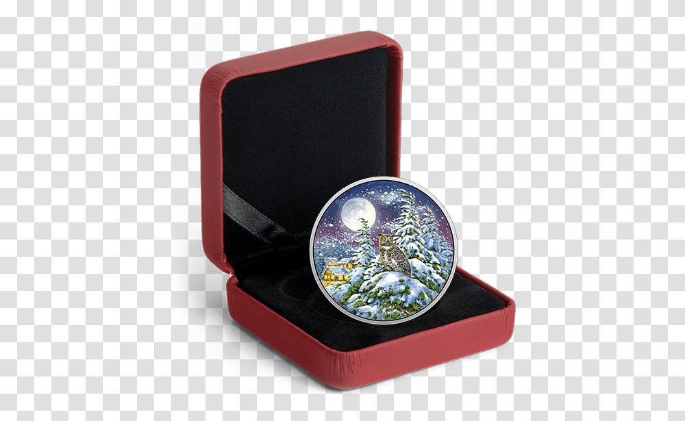The Great Horned Owl Canadian Silver Coin Universe, Tabletop, Furniture, Porcelain Transparent Png