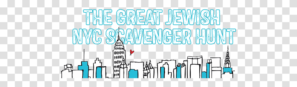 The Great Jewish Nyc Scavenger Hunt New York Skyline Drawing, Urban, City, Building, Text Transparent Png