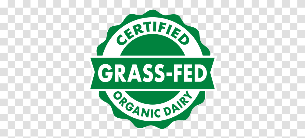 The Green And White Certified Grass Fed Organic Dairy, Logo, Label Transparent Png