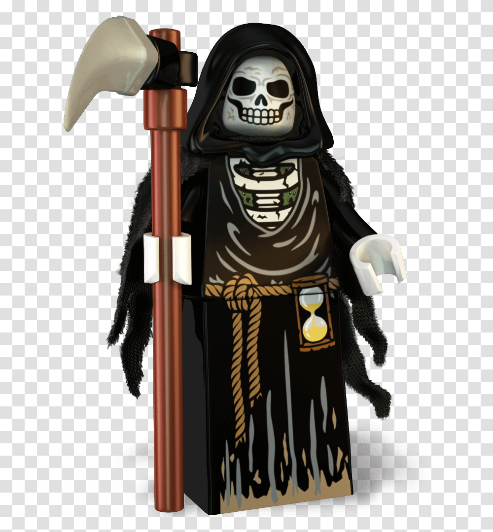 The Grim Reaper Custom Minifigure Lego Halloween Micro Lego Grim Reaper, Person, Human, Costume, Nutcracker Transparent Png