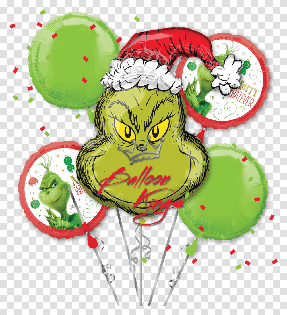 The Grinch Bouquet, Ball, Balloon Transparent Png