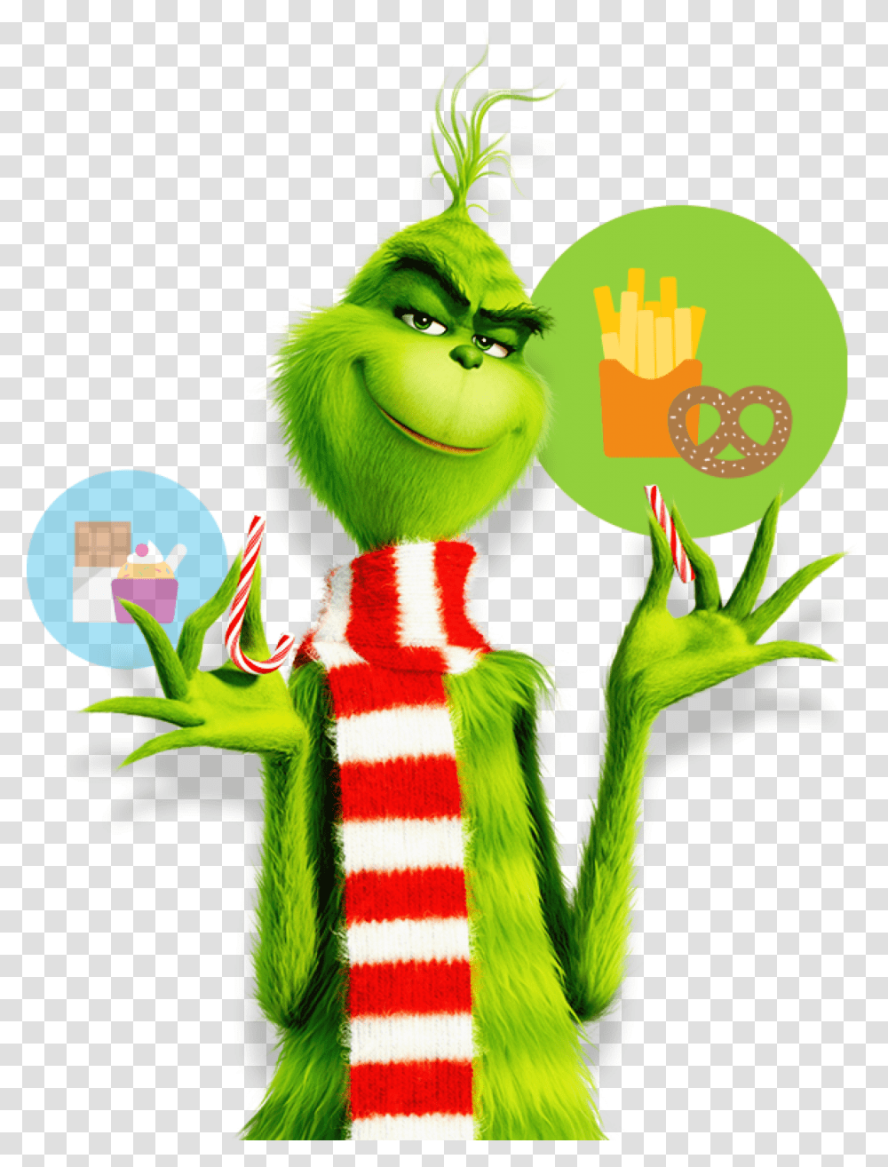 The Grinch Breaks A Sweet Candy Cane Grinch Breaking Candy Cane, Bird, Plant Transparent Png