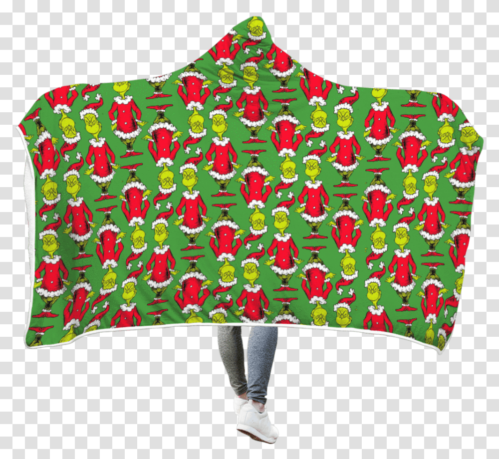 The Grinch Custom Hooded Blanket Blanket, Apparel, Skirt Transparent Png