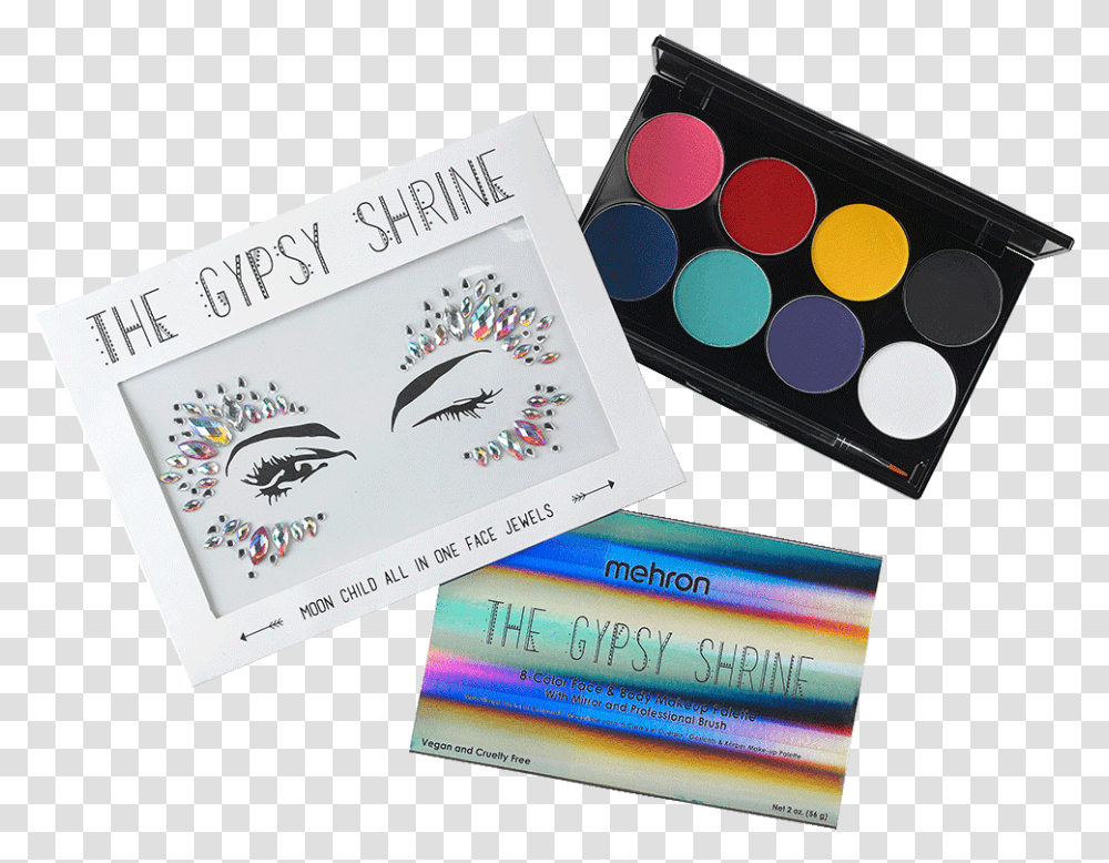 The Gypsy Shrine Face Amp Body Makeup Palette With Jewel Mehron, Paper, Business Card, Poster Transparent Png