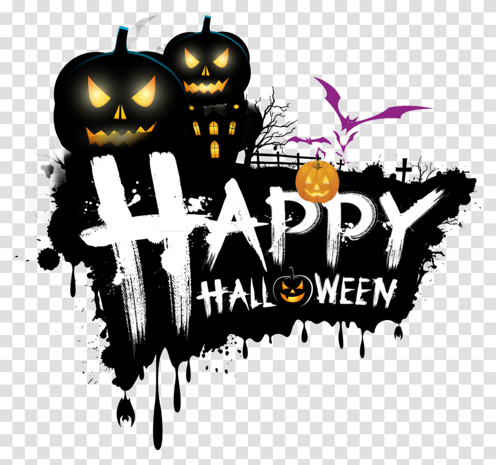 The Halloween Tree Holiday Clip Art Happy Halloween Logo, Text, Graphics, Paper Transparent Png