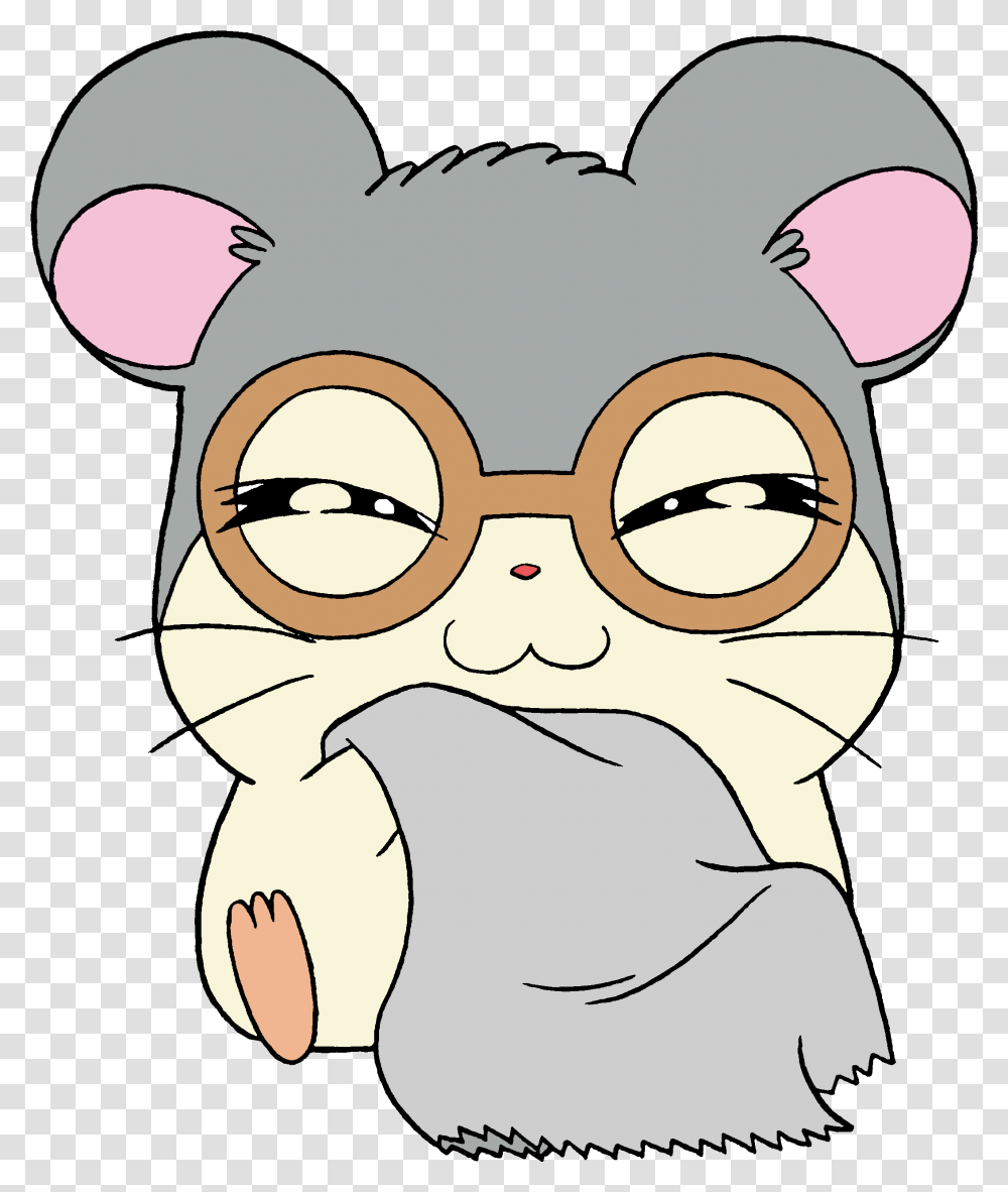 The Hamtaro Wiki Hamster Cartoon With Glasses, Accessories, Accessory, Face, Goggles Transparent Png