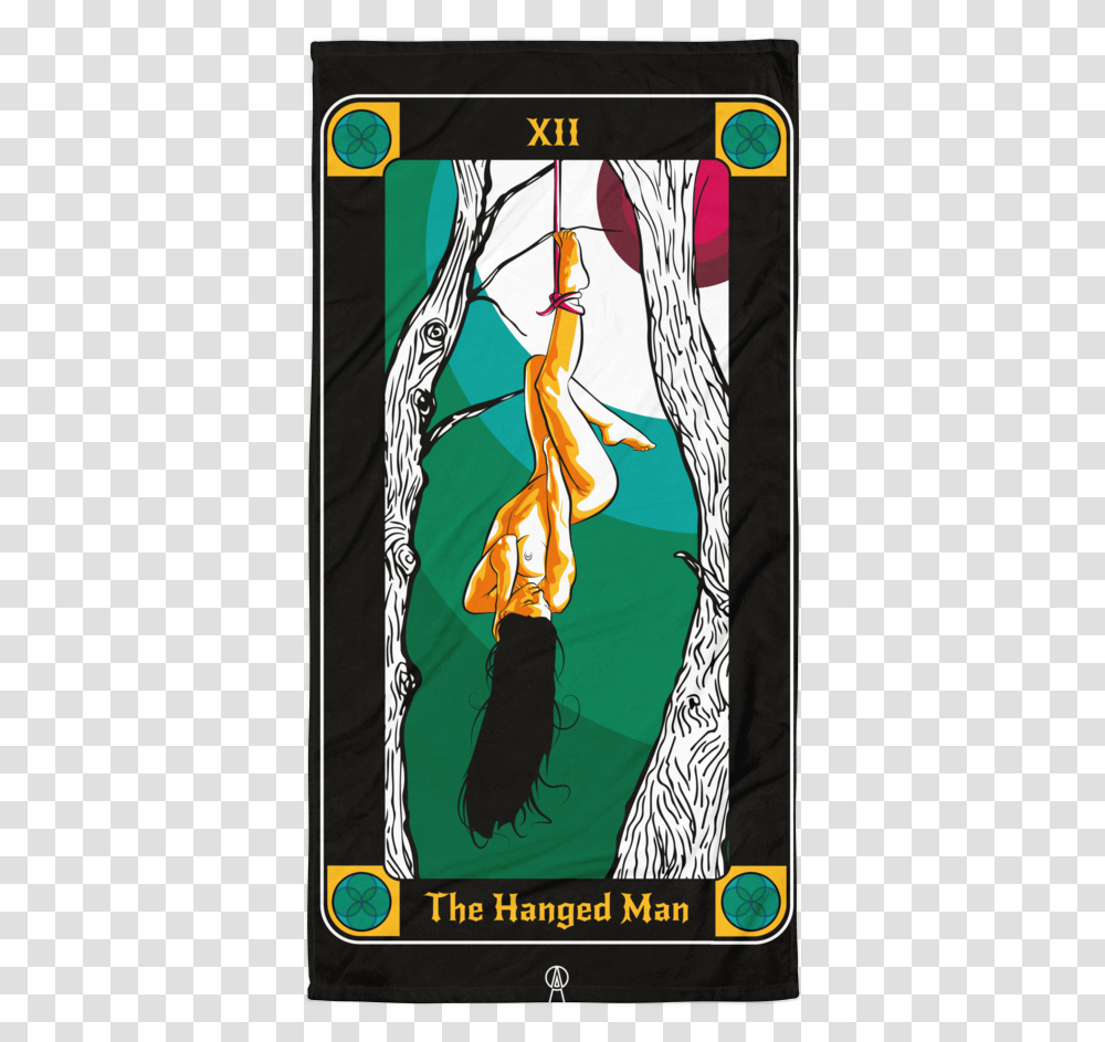 The Hanged Man Beach Towel Tarot Cards Cartoon, Modern Art, Poster, Advertisement, Drawing Transparent Png