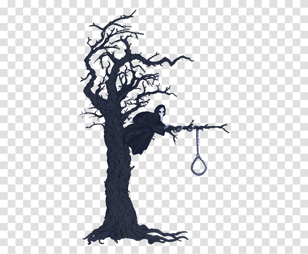 The Hanging Tree Pixeljoint Spooky Tree Pixel Art, Cross, Symbol, Person, Outdoors Transparent Png