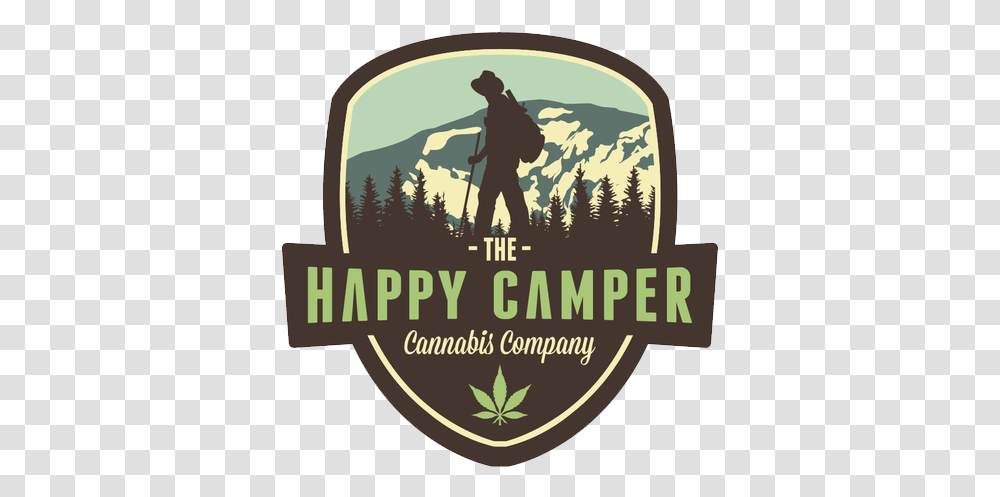 The Happy Camper Cannabis Company Cannabis Shop Dispensary Happy Camper Cannabis Co, Person, Outdoors, Label Transparent Png