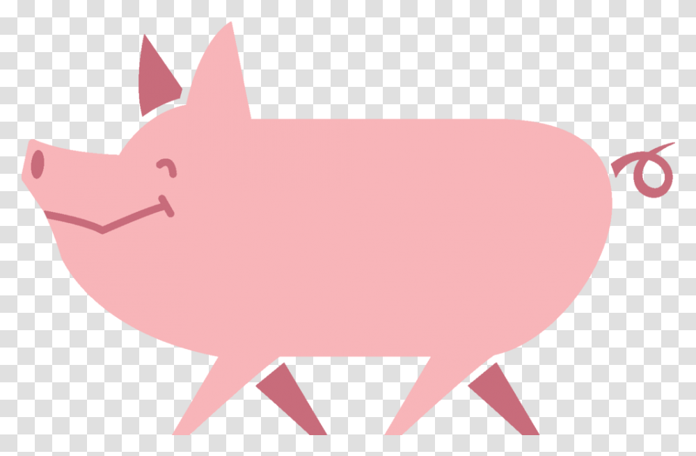 The Happy Pig Cartoon, Piggy Bank, Mammal, Animal Transparent Png