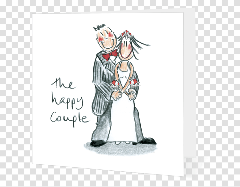 The Happy Wedding Couple Embracing, Person, Human, Comics, Book Transparent Png
