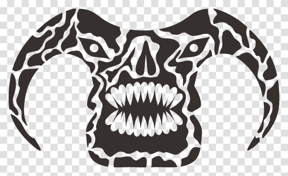 The Head Of The Monster Demon No Background Teeth Monster Head No Background, Architecture, Building, Stencil Transparent Png