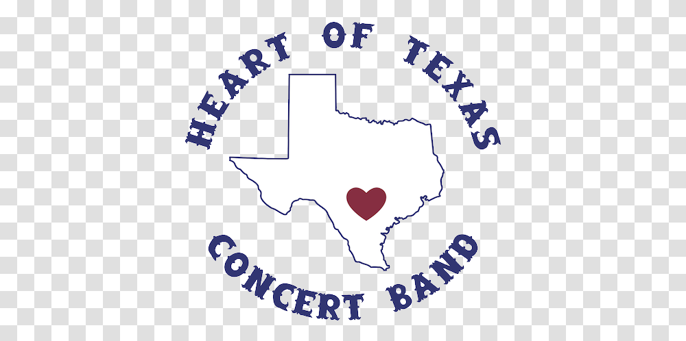 The Heart Of Texas Concert Band Heart Of Texas Concert Band, Text, Logo, Symbol, Label Transparent Png