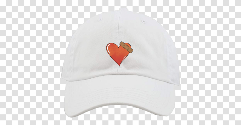 The Heart White Hat Baseball Cap, Clothing, Apparel Transparent Png