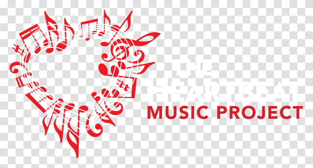 The Heartbeat Music Project Heart Made Of Musical Notes, Graphics, Floral Design, Pattern, Paper Transparent Png