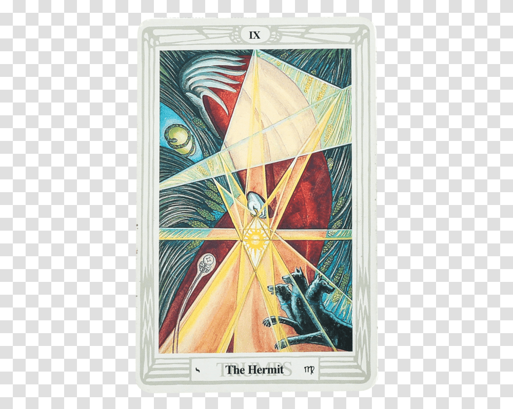The Hermit Tarot Card From Thoth Tarot Deck Thoth Tarot Hermit, Stained Glass, Modern Art Transparent Png