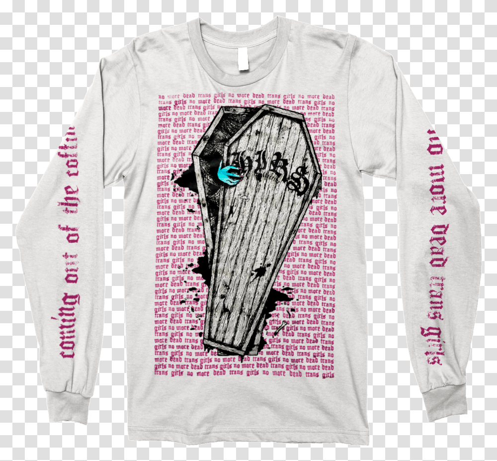 The Hirs Collective Coffin Long Sleeved T Shirt, Apparel, T-Shirt Transparent Png