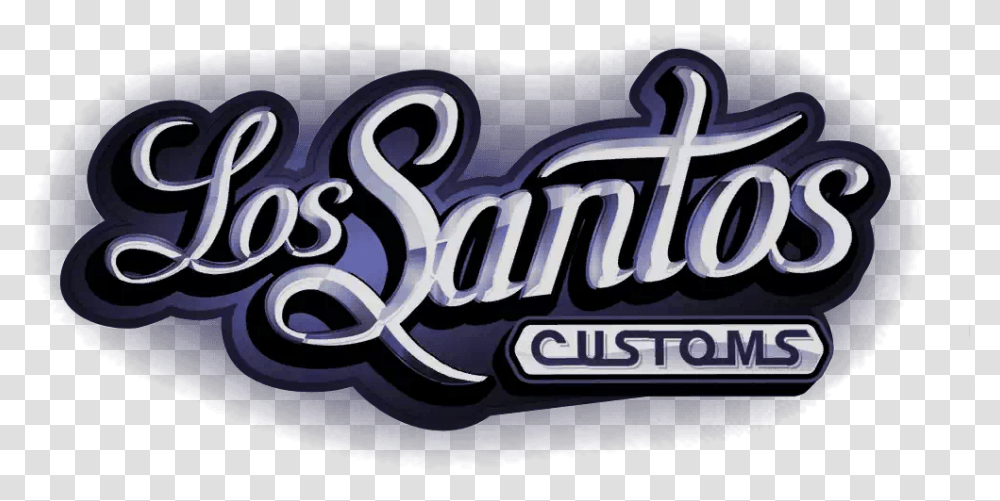 The History Of Tuning In Gta Los Santos Customs Sticker, Symbol, Logo, Trademark, Food Transparent Png