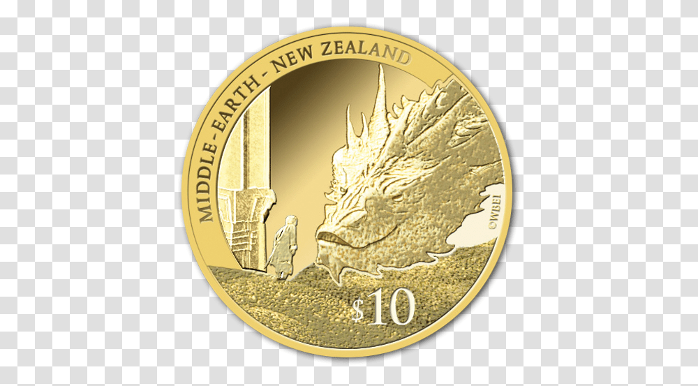 The Hobbit Battle Of Five Armies Premium Gold Coin Hobbit Coin, Money, Bird, Animal, Nickel Transparent Png