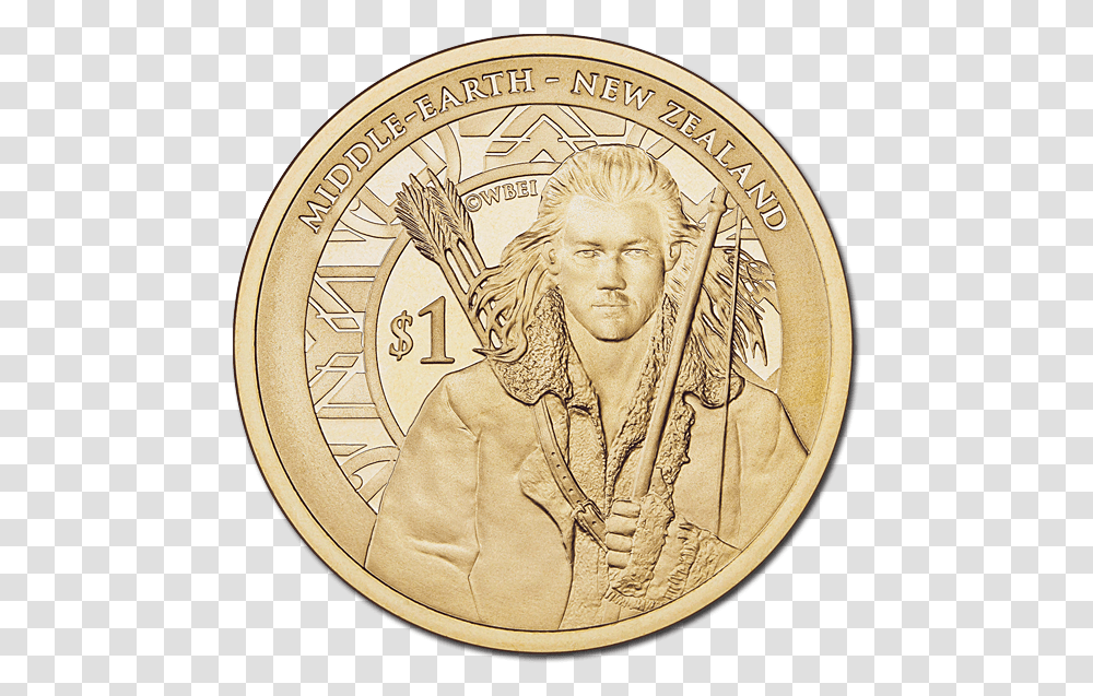 The Hobbit Desolation Of Smaug Brilliant Uncirculated Gold Mapeleaf, Person, Human, Money, Coin Transparent Png