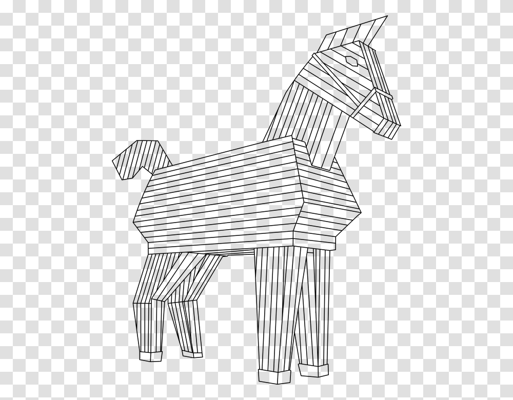 The Horse Wood Horse Toy Konik Trojan Horse Caballo De Troya Dibujo, Gray, World Of Warcraft Transparent Png