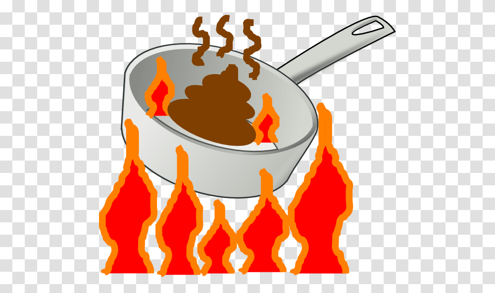 The Hot Skillet Clip Art, Frying Pan, Wok, Bonfire, Flame Transparent Png