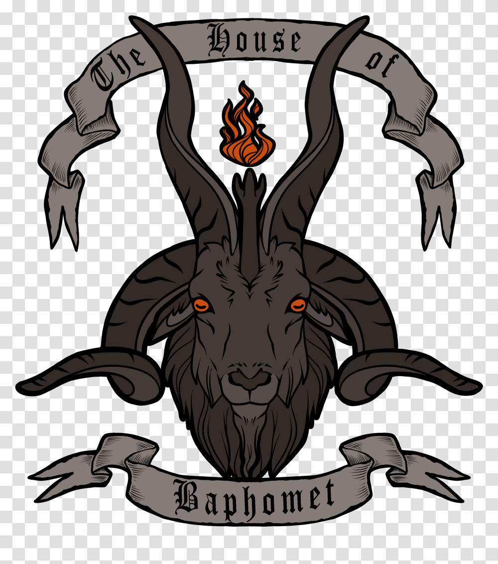 The House Of Baphomet Illustration, Stencil, Hook, Bird, Animal Transparent Png