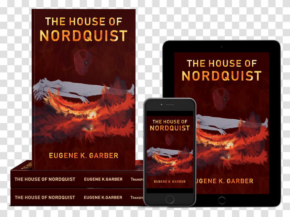 The House Of Nordquist Book Ipad And Iphone Mockup Book Cover, Mobile Phone, Electronics, Cell Phone Transparent Png