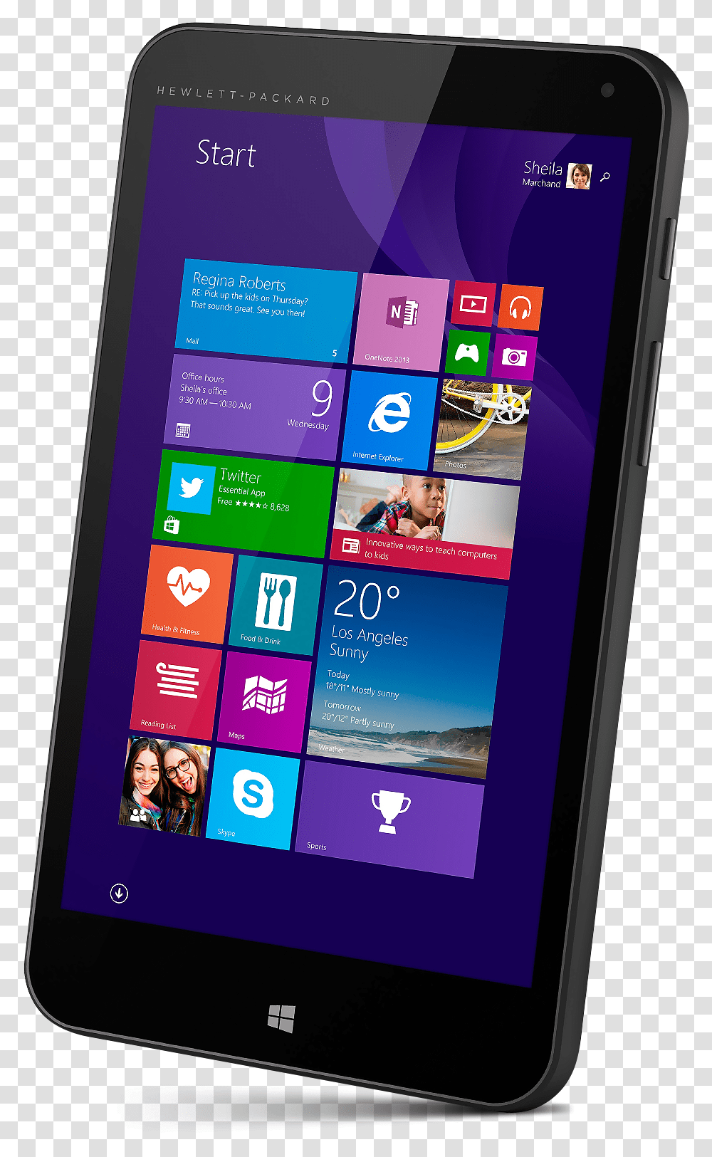 The Hp Stream 7 Is A Hp Stream 7 Tablet Windows, Mobile Phone, Electronics, Cell Phone, Computer Transparent Png