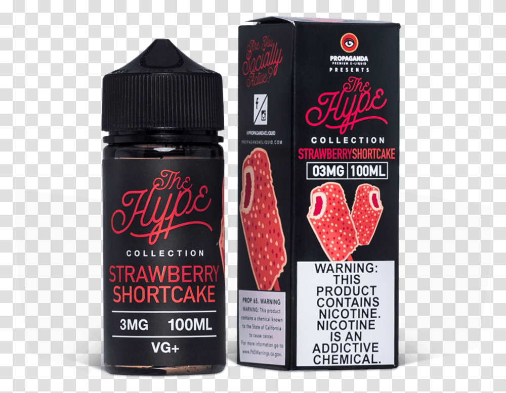 The Hype Strawberry Shortcake 100ml Strawberry, Beer, Alcohol, Beverage, Drink Transparent Png