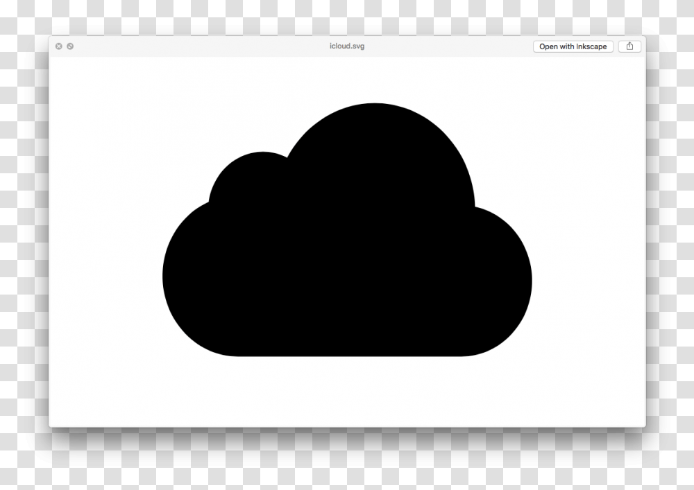 The Icloud Logo As Shown In A Preview Window On Os, Silhouette, Stencil Transparent Png