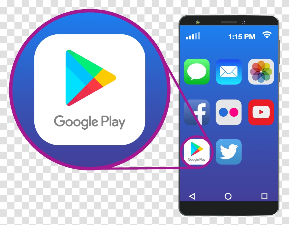 The Icon For The Google Play Store Smartphone, Electronics, Mobile Phone, Cell Phone, Triangle Transparent Png