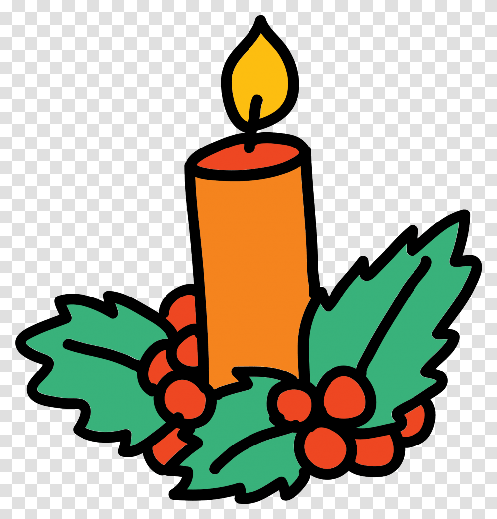 The Icon Is Of A Christmas Candle Sitting In Small Icon Lilin Animasi, Fire, Flame, Dynamite, Bomb Transparent Png