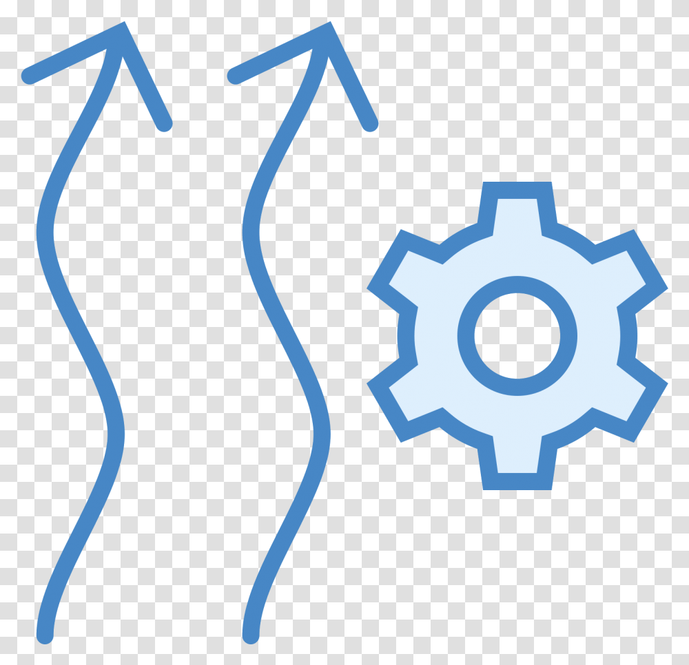 The Icon Resembles Two Squiggly Vertical Arrows That Windows 10 Settings Icon, Machine, Gear, Wheel, Spoke Transparent Png