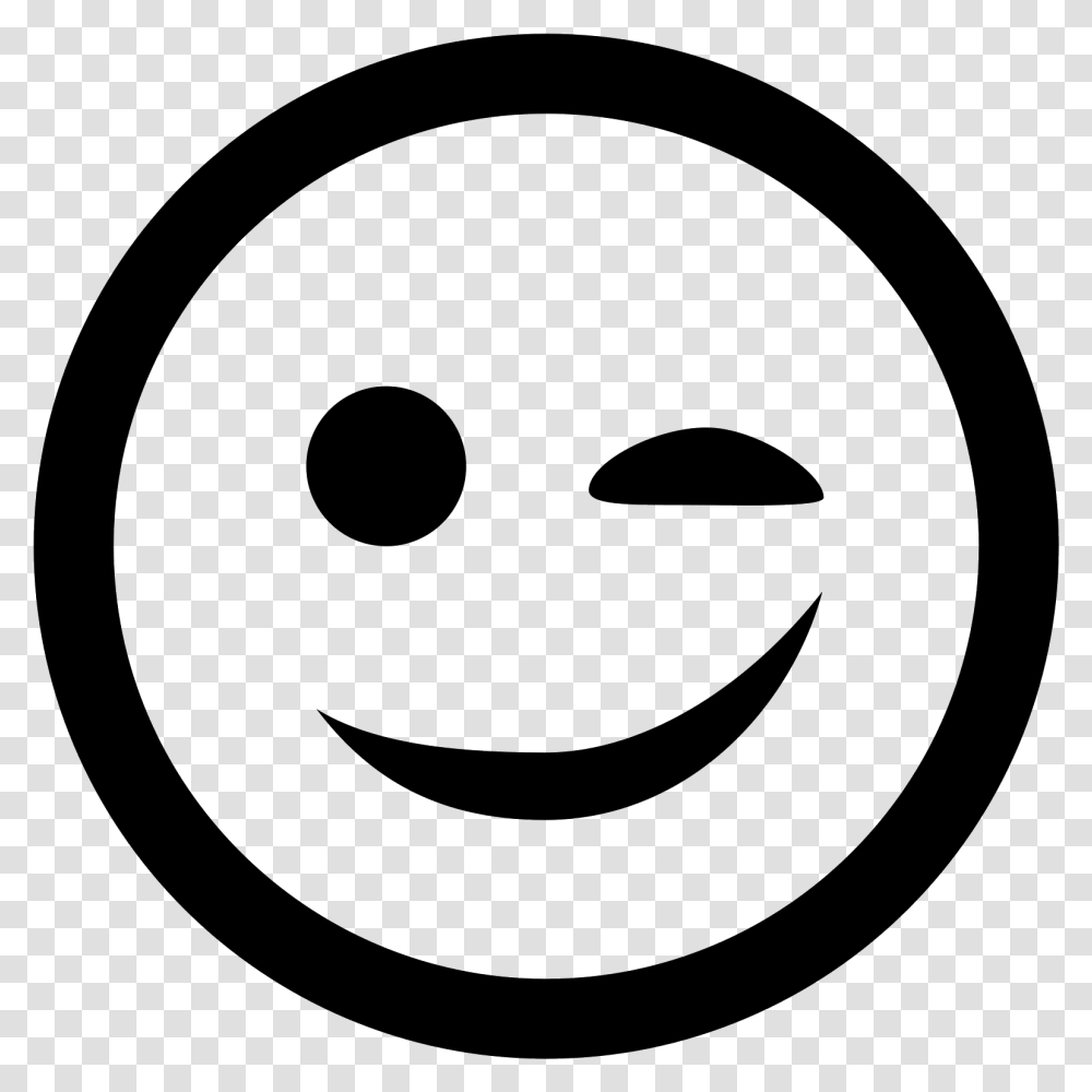 The Icon Shows An Emoticon Type Face That Is Winking Copyright Symbol, Gray, World Of Warcraft Transparent Png