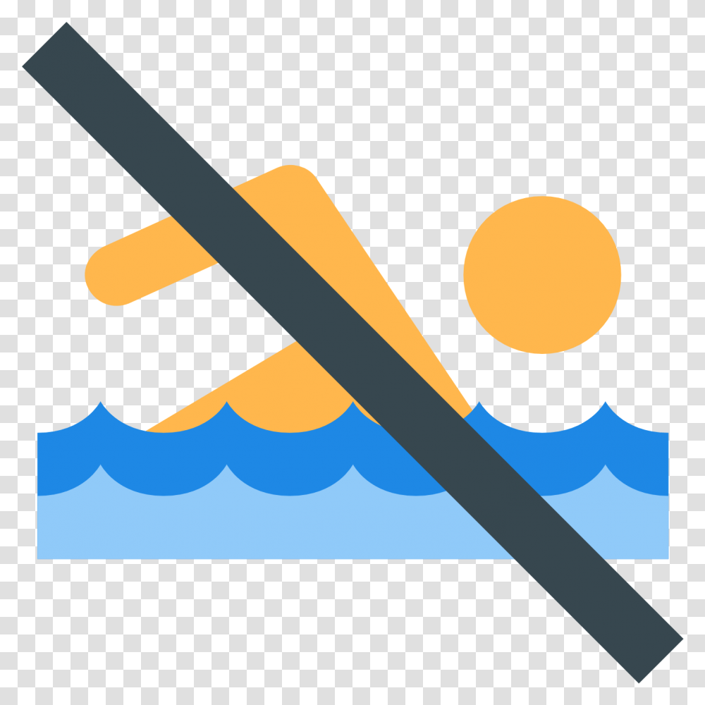 The Image Is A Person With Only Part Of Their Body No Swimming Clipart, Hammer, Tool, Oars, Axe Transparent Png