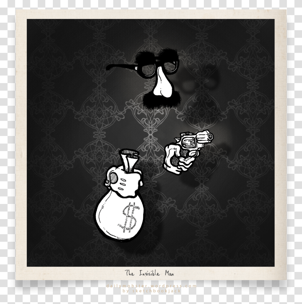 The Invisible Man Bank Robber Nose Glasses Disguise Cartoon, Poster, Advertisement, Goggles, Accessories Transparent Png